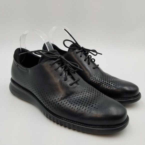 Cole Hann 2 Zerogrand Black Leather Oxford Sneaker Men's Shoes 10.5 - Picture 1 of 10